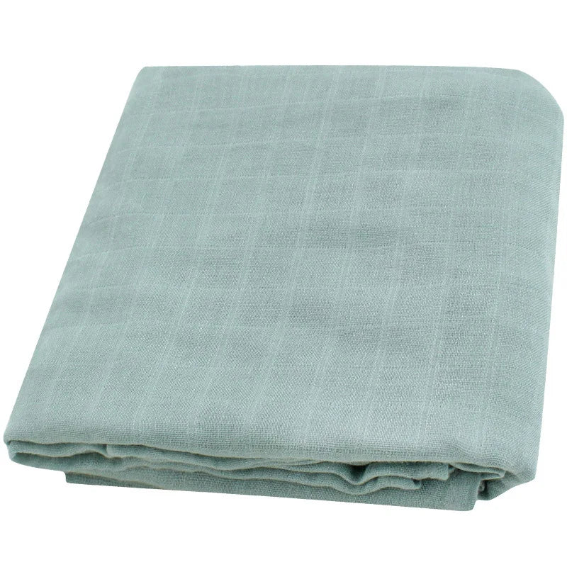 120x120cm Bamboo Baby Swaddle Blankets Solid Plain Color Baby Blankets Newborn Cotton Gauze Blanket Muslin Baby Bath Towel