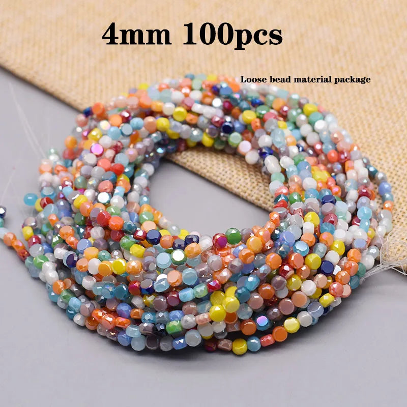 Multiple Styles Shapes Heterogeneous Multi-color Faceted Crystal Glass Beads for Jewelry Making DIY Necklace