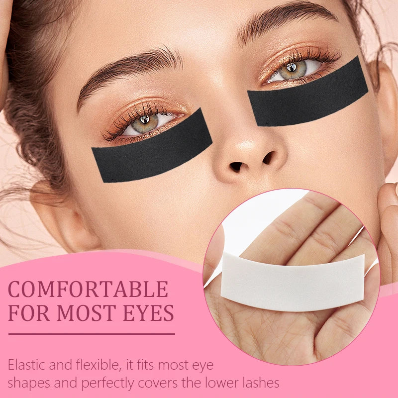 110 Pcs/Roll Eyelash Foam Tape Eye Pads Lash Paper Patches For Eyelash Extension Tips Sticker Wraps Black Patches Makeup Tools