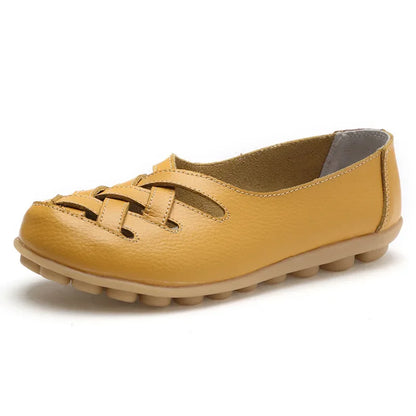Women Shoes Summer Slip On Leather Casual Shoes Woman 2026 Loafers Women's Ballet Flats Women Moccasins Flat Shoes Female