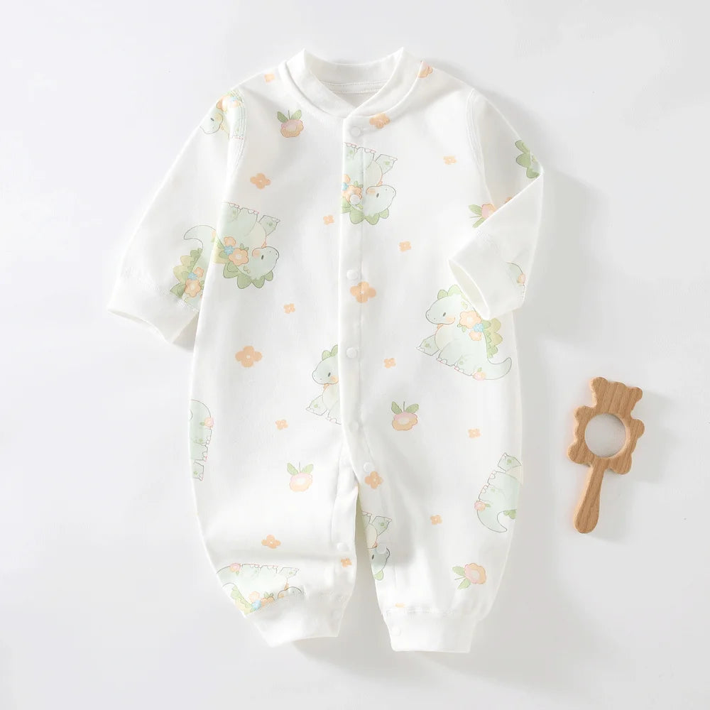 Autumn Baby Clothes Newbron Spring 100 Cotton Underwear Newborn Onesie Romper Long Sleeve Loungewear Outfit Bodysuit & One Piece