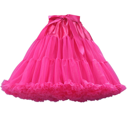 Lowest Pirce Womens 2-Layered Pleated Tulle Petticoat White Black Tutu Puffy Party Cosplay Skirt Lolita Cosplay Bridal Crinoline