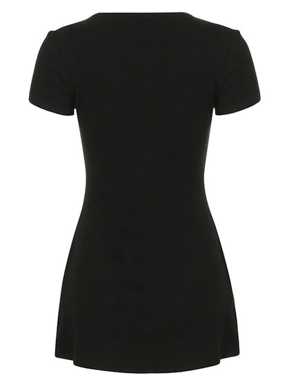 Sexy Black Mini Summer Dress Women Elegant Casual Birthday Party Dress Woman Clothing New Bodycon Evening Short Dresses Vestidos