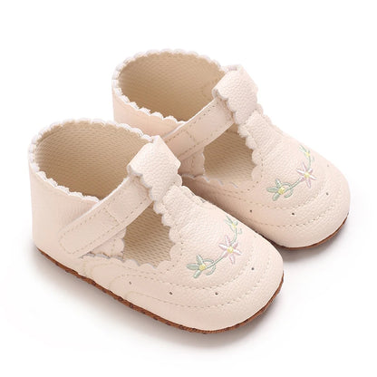 0-18M Baby Girl Princess Shoes Cute Printed Soft Cloth Bottom Anti slip Spring and Autumn Princess Shoes First Step Shoes
