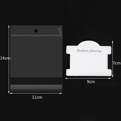 30sets Jewelry Display Card with Transparent Opp Bags for Handmade Necklace Bracelet Earring Headwear wrapping Bags DIY Findings