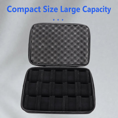 15-Slot Watch Storage Case, Dustproof Scratch-Resistant Oxford Cloth Carry Bag For Travel And Home Storage Organizer