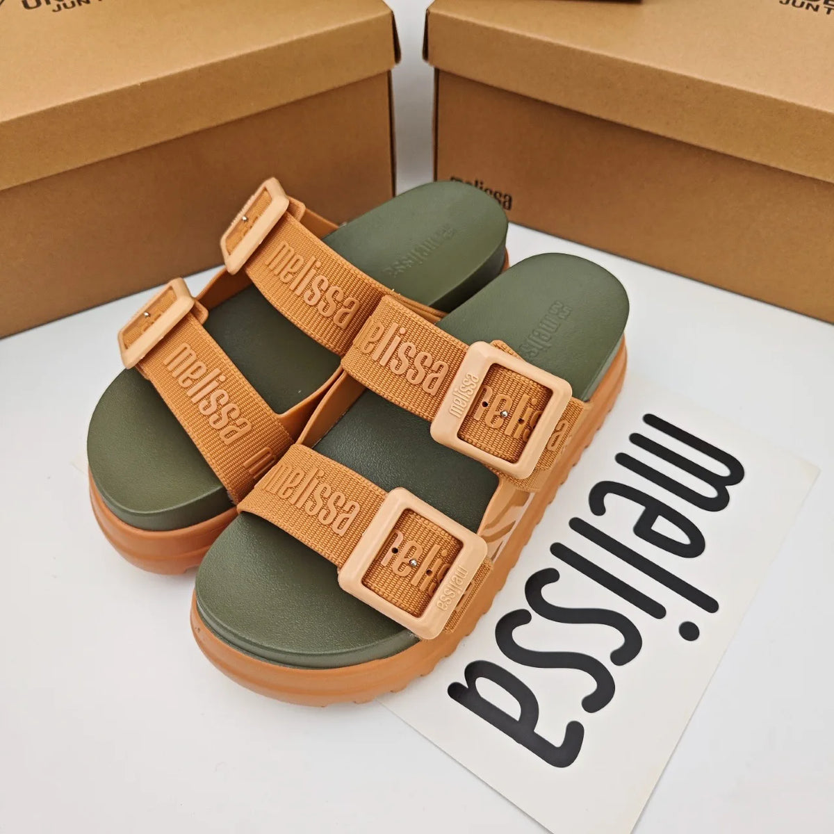 Mini Melissa Sandal Summe Women Slippers Wedges Platform Beach Flip Flops Trend High Heels Ladies Shoes Pumps Thick Slides Mujer