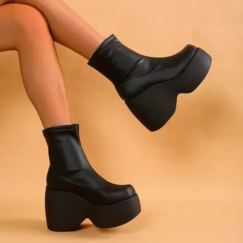 Women's Chunky Platform Boots in Style Options
