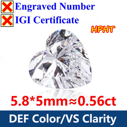 GH Color Oval HPHT Lab Grown Diamond No IGI Certificate 3EX DEF Color VS Clarity Pear CVD Lab Grown Diamond Gems