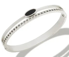 Stainless Steel Feather Shape Bangle Bracelets Jewelry