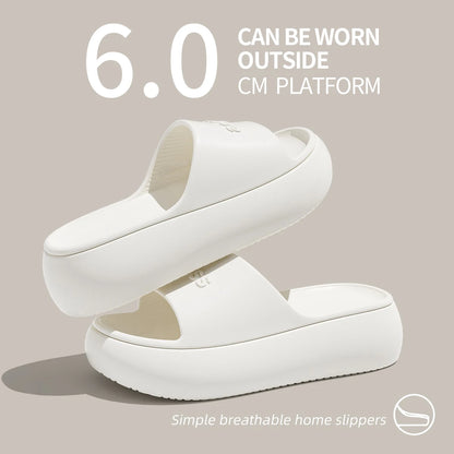 Fashion Summer Eva Slippers Summer Women Thick Soles Non-slip Home Indoor Outdoor Couple Slippers Bath Flip Flops
