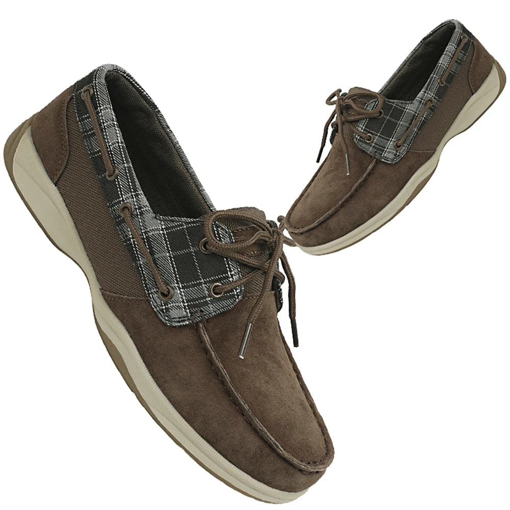 Men's Plus Size Luxury Boat Loafers - Premium PU Upper, Breathable Lining, Soft Insoles, Anti-Slip Sole, Lightweight & Comfortab