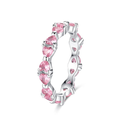 Fashion Rings for Women Stars and Moon Sunflower Pink Heart Zircon Luxury Wide Rings Fashion Engagement Wedding Jewelry Gift