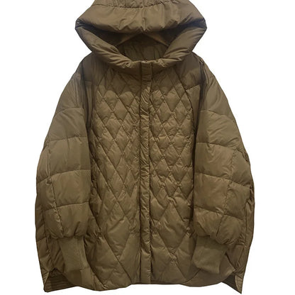 Women's Hooded Diamond-Quilted Jacket