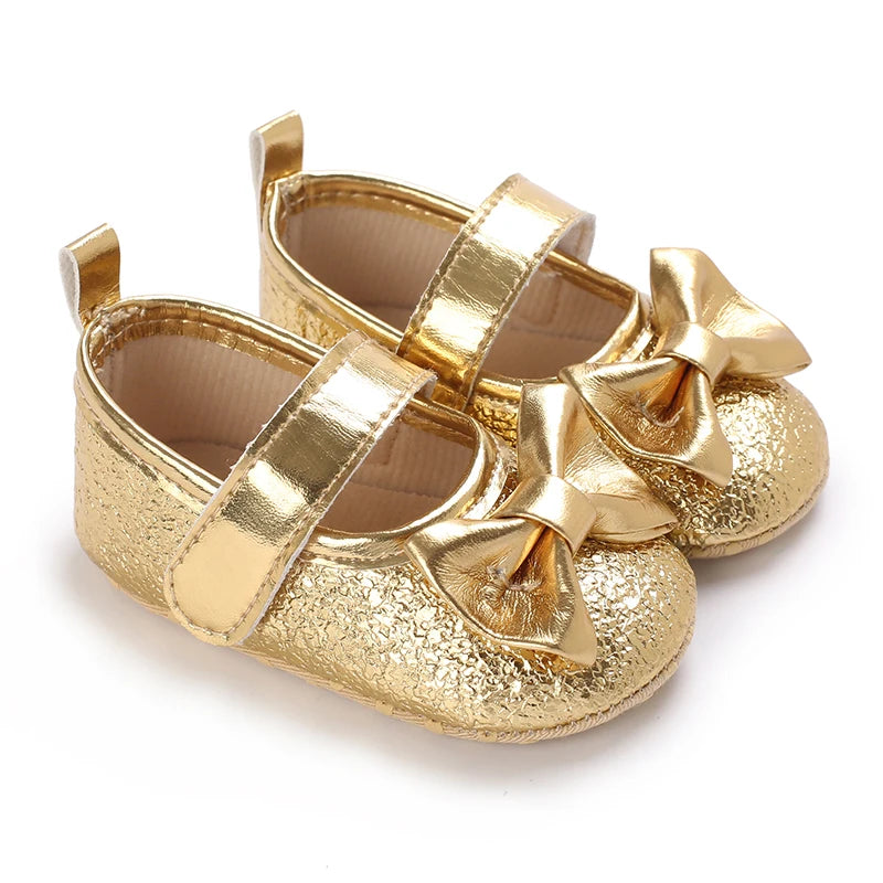 Infant Pre-Walker Shoes 0-1Year Baby Girls Princess Sandals Bowknot Soft Sole Elegant Formal Walking Shoes