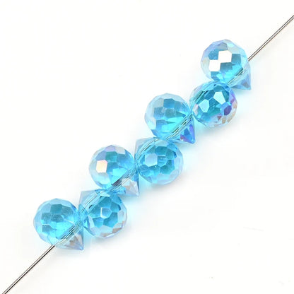 10*8mm Czech Crystal Waterdrop Beads Shiny Faceted Glass Strawberry Beads for Jewelry Making Needlework DIY Handmade Accessories