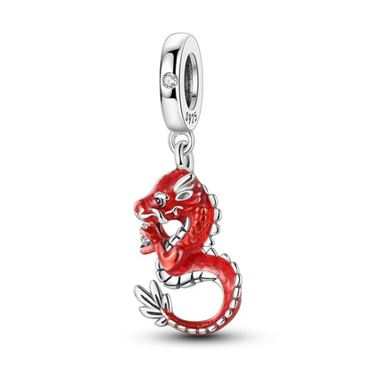 MULA 925 Sterling Silver Dinosaur Charms Pendant Beads Fit Original Pan Snake Chain Bracelet DIY For Women Jewelry Gift