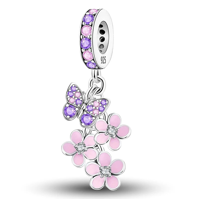 925 Sterling Silver Kapibala Owl Panda Elephant Butterfly Charms Beads Fit Original Bracelet Bangle High Quality DIY Jewelry
