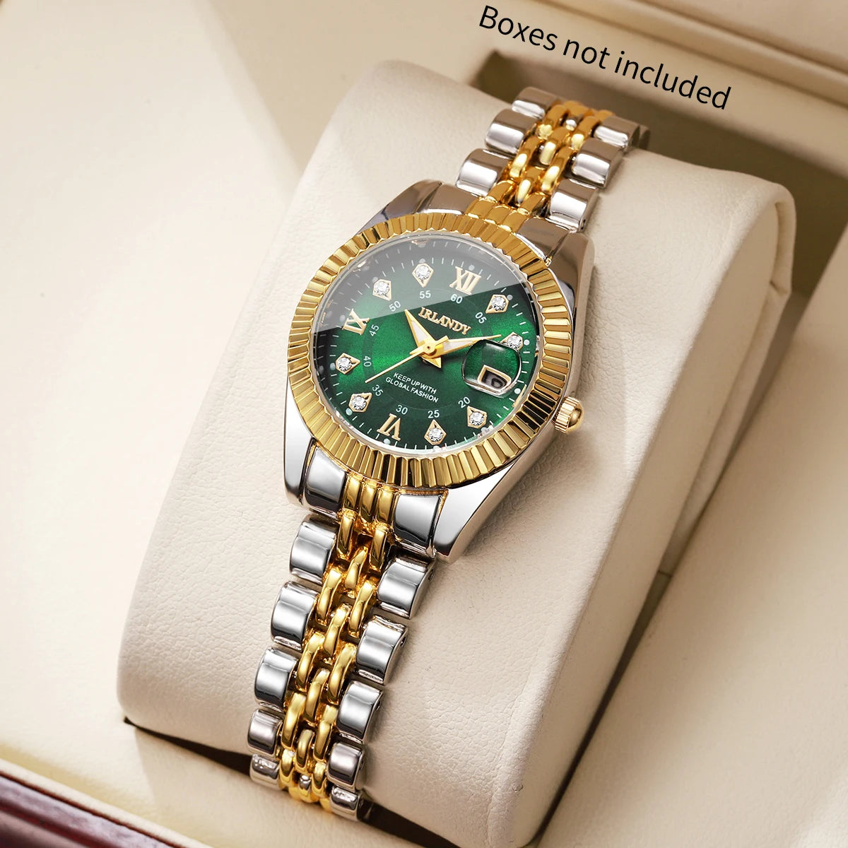 Luxury Rhinestone Women Quartz Wristwatch Stainless Steel Band Date Display Watches Reloj Mujer Girls Clock  (Without Box)