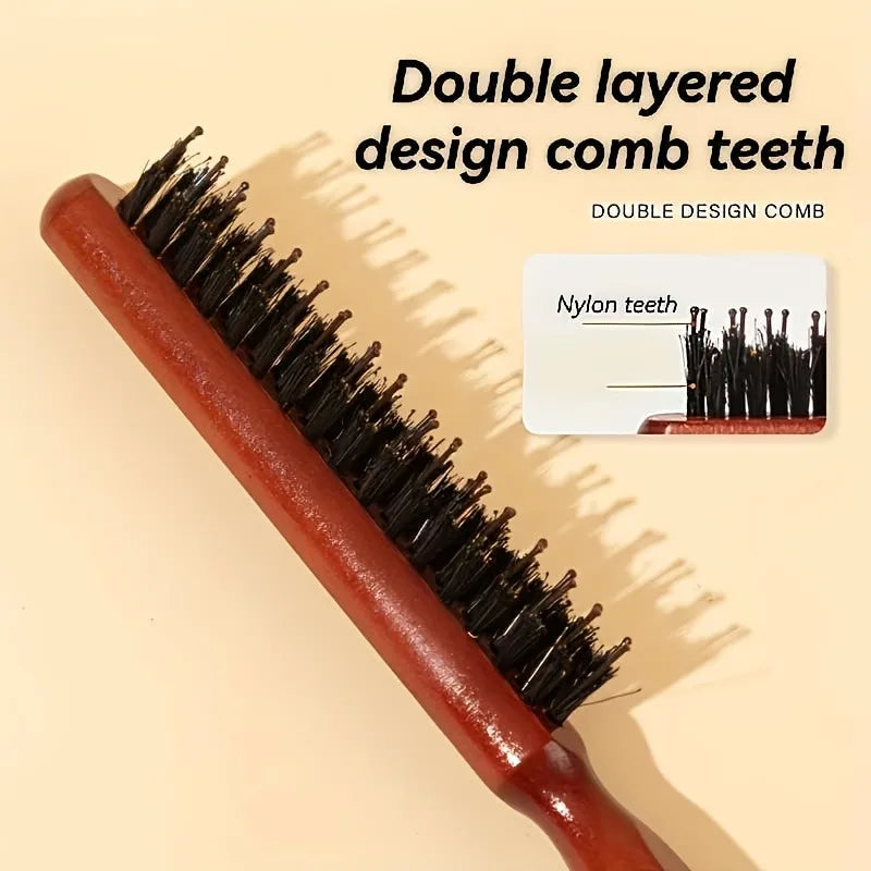 1 PCS Three Row Pointed Head Tail Comb Scalp Massage Hairstyle Design Multifunctional Tool Suitable for Different Hair Types