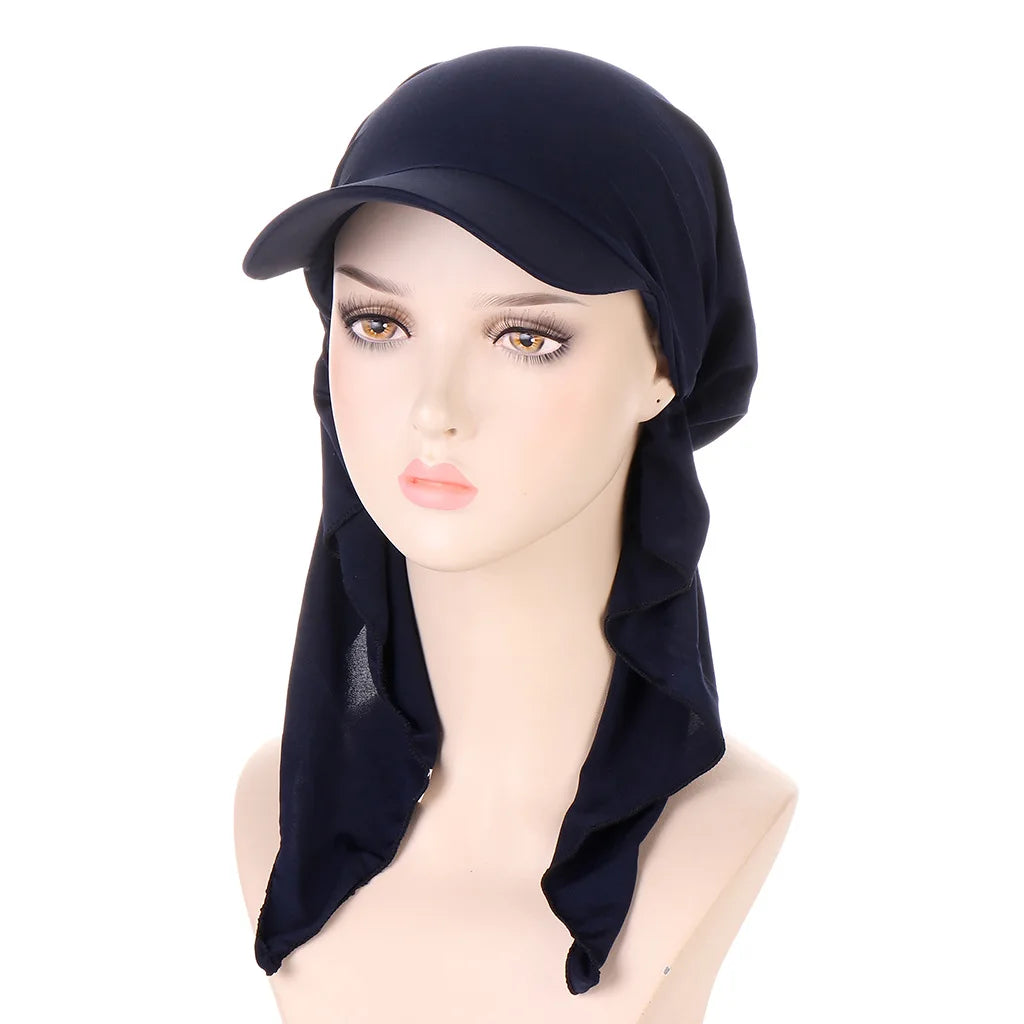 Soft Modal Inner Hijab Caps Muslim Stretch Turban Cap Islamic Underscarf Bonnet Hat Female Headband Turbante baseball cap