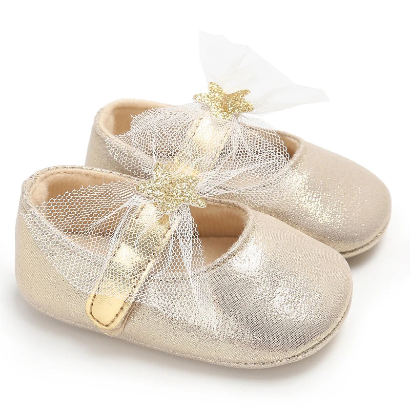 Infant Pre-Walker Shoes 0-1Year Baby Girls Princess Sandals Bowknot Soft Sole Elegant Formal Walking Shoes