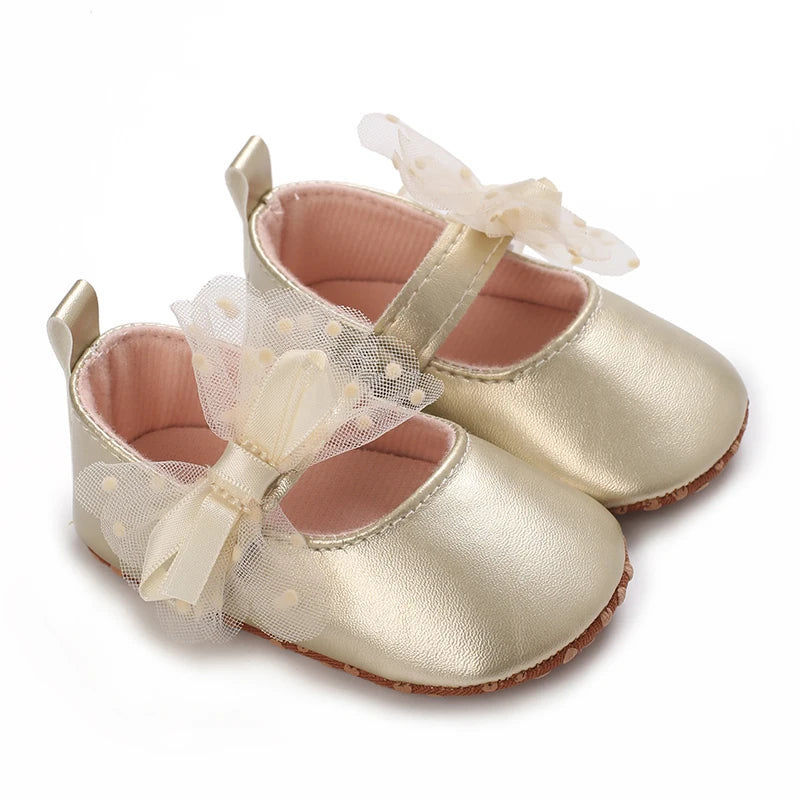 Infant Pre-Walker Shoes 0-1Year Baby Girls Princess Sandals Bowknot Soft Sole Elegant Formal Walking Shoes