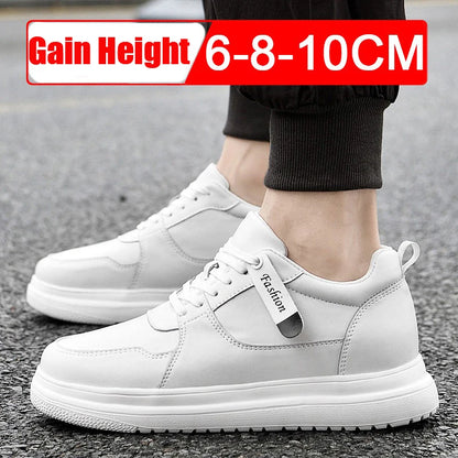 Men Elevator Height Increase Shoes Sneakers Shoes for Men 10cm Sports Casual Invisible Inner Heightening 8cm White Shoes