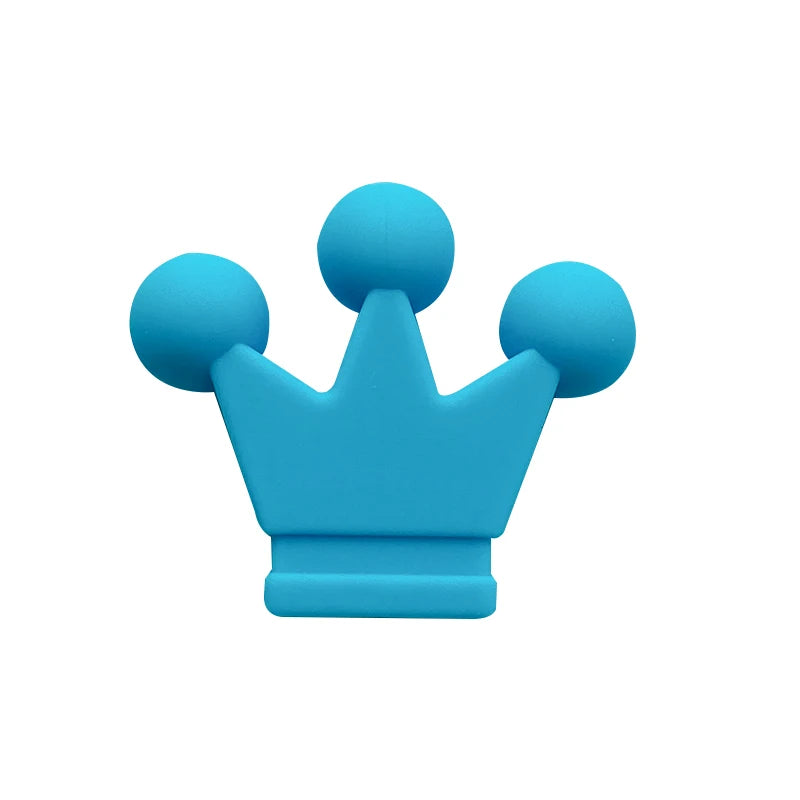 10pcs Food Grade Crown Silicone Beads Baby Teething Toys  Silicone DIY Pacifier Chain Pendant Accessories Baby Teethers
