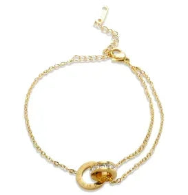 Stainless Steel Heart-shaped Ladies Elegant Bracelet  For Women Crystal Bangle