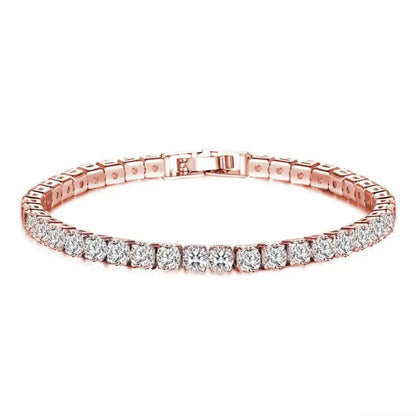 MxGxFam ( 19 cm 17 cm x 4 mm ) Promotion Gold Plated 18 k Multiple Colors Powder Zirconia Bracelet For Women Fashion Jewelry