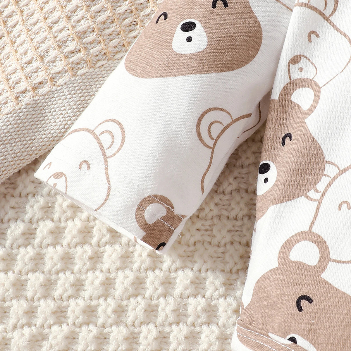 0-9 Months Baby Boy Set Little Bear Long Sleeve Bodysuit+Pants+Hat+Socks 4pcs/Set Baby Spring Autumn Clothing Newborn Set