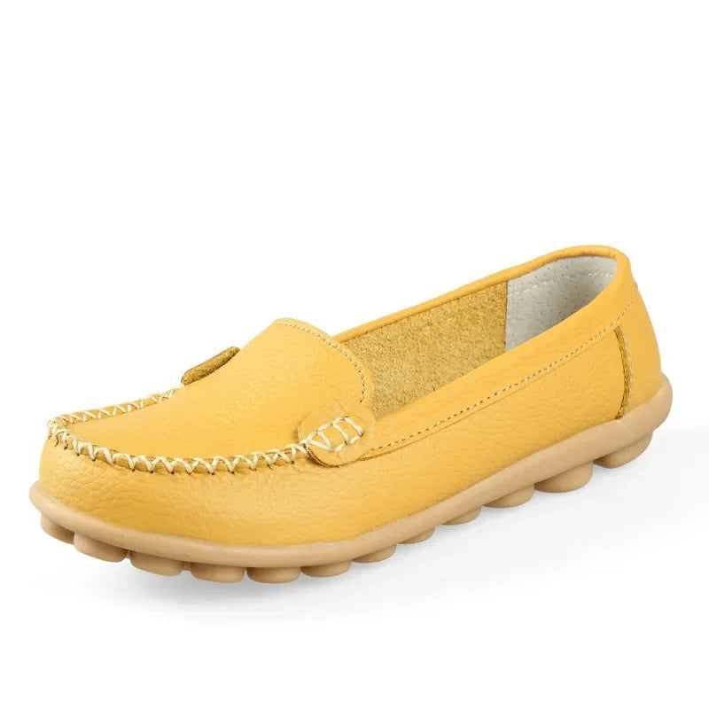 TIMETANG New  Women genuine Leather Shoes Slip-on Ballet women Flats Comfort shoes woman moccasins sapatilhas femininos
