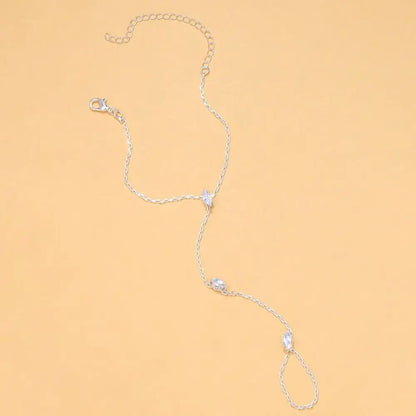 2025 Party Bling Zircon Crystal Bracelet Hand Chain for Women Rhinestone Thin Chain Finger Bracelet Jewelry Accessories Gift