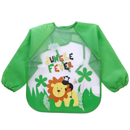 0-4 Years Baby Bibs Waterproof Kid Eating Clothing Children's Long Sleeves Feeding Smock Bib Baby Apron Bandana Bibs Clothes