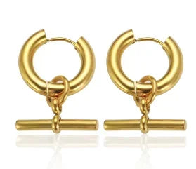 Stainless Steel Exaggerated Large Waterproof Hoop Earrings