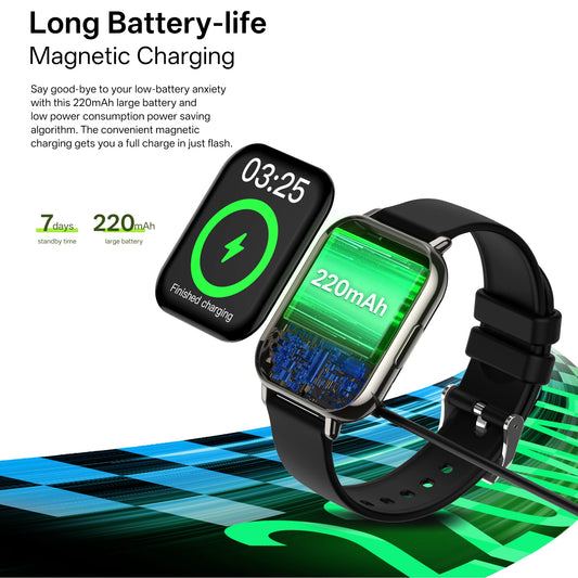 1.83'' Waterproof Smart Watch with Message Answer Call Sleep Monitor Sports Pedometer Information Alerts For iPhone Android Ht22