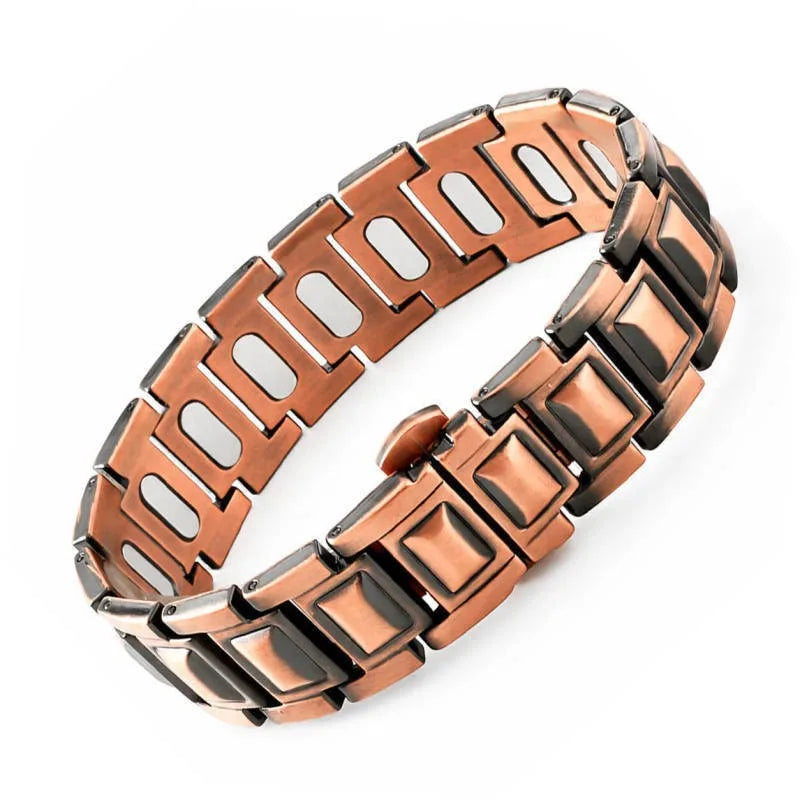 Men's Purple Copper Magnetic Therapy Bracelet for Exercise, Running, Joint Pain Relief, Jewelry