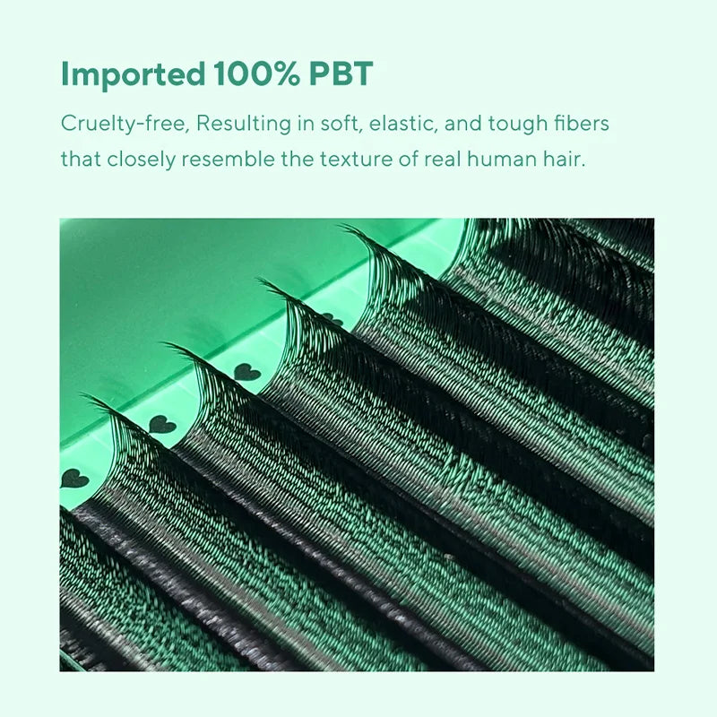 DIYDAY U-6D Eyelash Extension Handmade U-shaped 6D Premade Volume Lashes BASF PBT Fiber Nartural Mink U6D False Eyelash