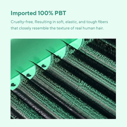 DIYDAY U-6D Eyelash Extension Handmade U-shaped 6D Premade Volume Lashes BASF PBT Fiber Nartural Mink U6D False Eyelash