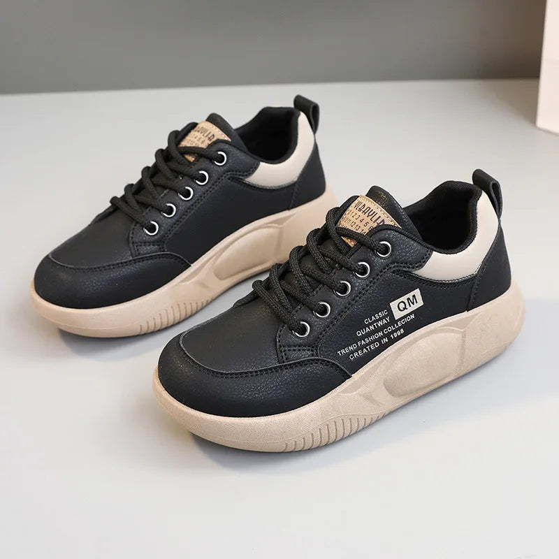 New Women's Shoes 2024 Spring Thick Sole Elevated Shoes Sports Shoes Women's Shoes Student Street Casual Board Shoes