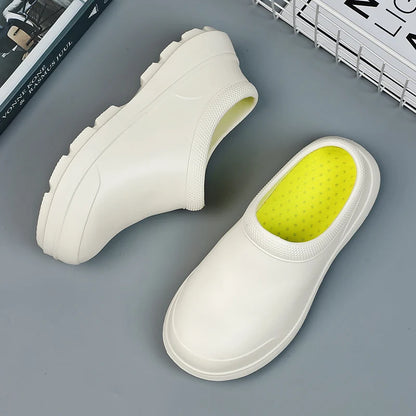 2025 Women Anti Slip Water Shoes Large EVA Chef Nurse Work Shoes Elegant Platform Sandals Garden Beach Waterproof Kitchen Shoes