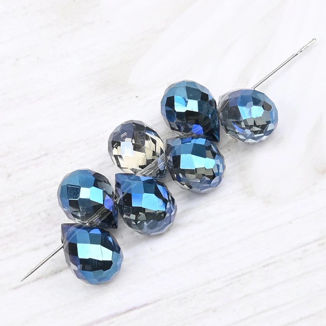 10*8mm Czech Crystal Waterdrop Beads Shiny Faceted Glass Strawberry Beads for Jewelry Making Needlework DIY Handmade Accessories