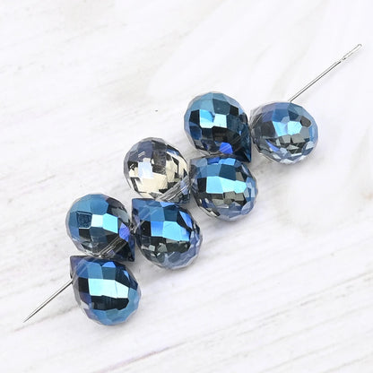 10*8mm Czech Crystal Waterdrop Beads Shiny Faceted Glass Strawberry Beads for Jewelry Making Needlework DIY Handmade Accessories