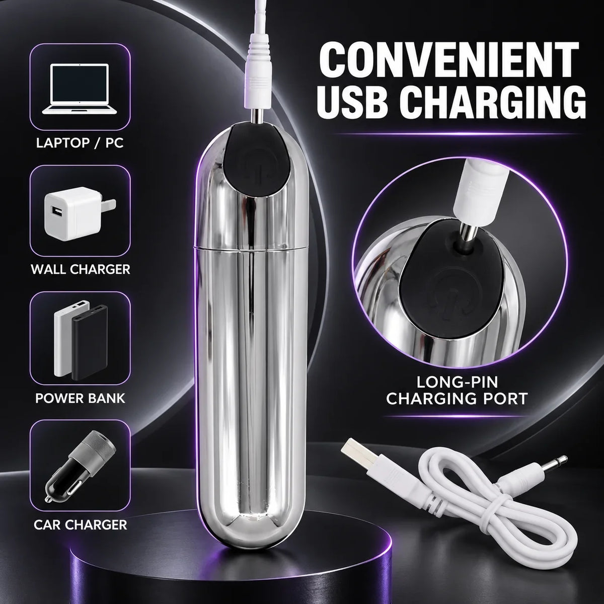 Mini Metal Bullet Vibrator Powerful Stimulate G Spot Vaginal of Female Masturbator Portable Massage Clitoral Adult Toys for 18+