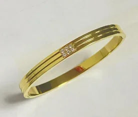 Stainless Steel Feather Shape Bangle Bracelets Jewelry