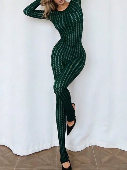 Sexy See Through Jumpsuits for Woman Summer One Pieces Night Club Party Romper Jumpsuit Women Black Long Sleeve Bodycon Jumpsuit