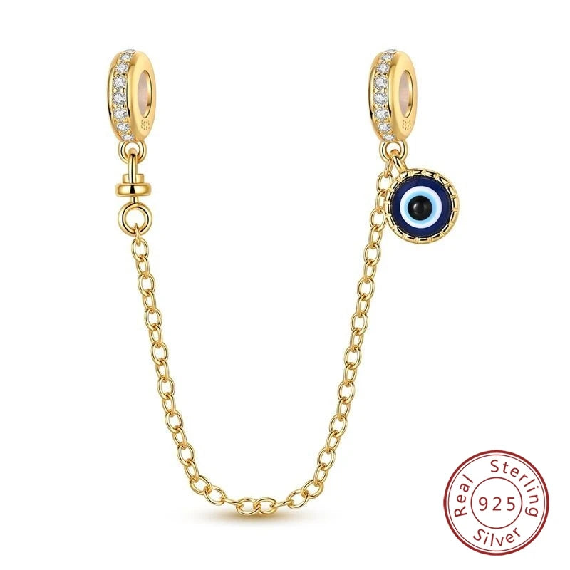 Hot Sales 925 Sterling Silver Golden Series Charms Leopard Little Bear Starfish Bow Bead Fit Original Bracelet DIY Women Jewelry