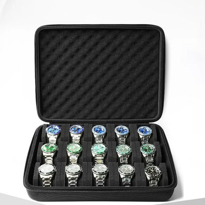 15-Slot Watch Storage Case, Dustproof Scratch-Resistant Oxford Cloth Carry Bag For Travel And Home Storage Organizer