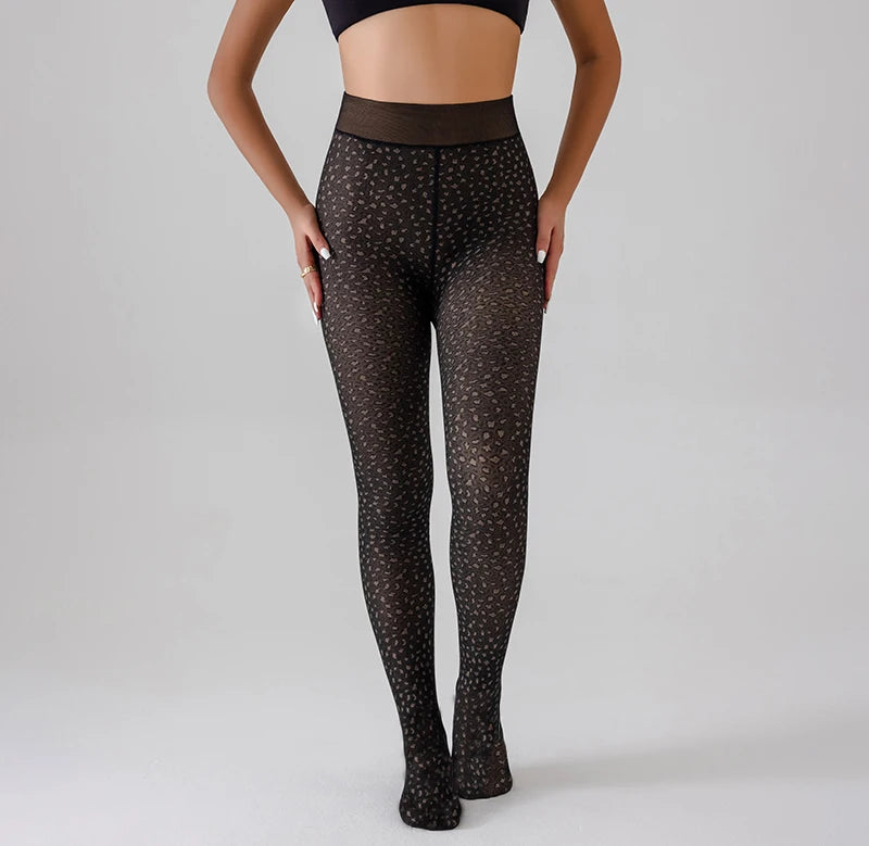 2025 winter fashion warm tights women seamless pantyhose leggings outfit fleece tights booty fleece for winter